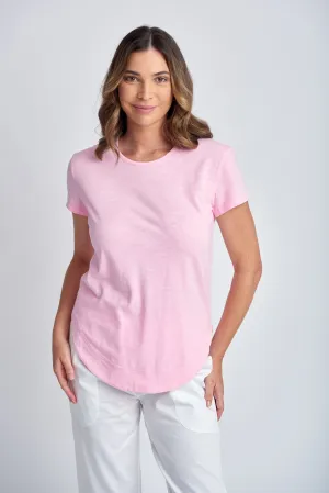 Cotton Shaped Hem Tee Lolly Pink