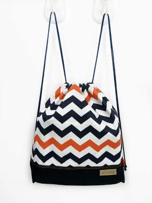 Custom Chevron Drawstring Bag, Unisex P.e. lesson backpack