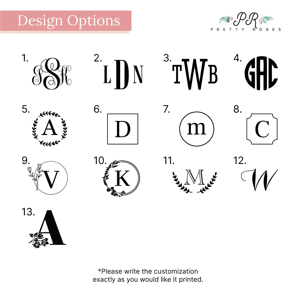 Custom Circle Monogram Makeup Bag Gift