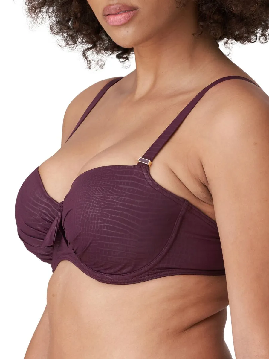 Dalyan Balcony Bikini Top - Wine