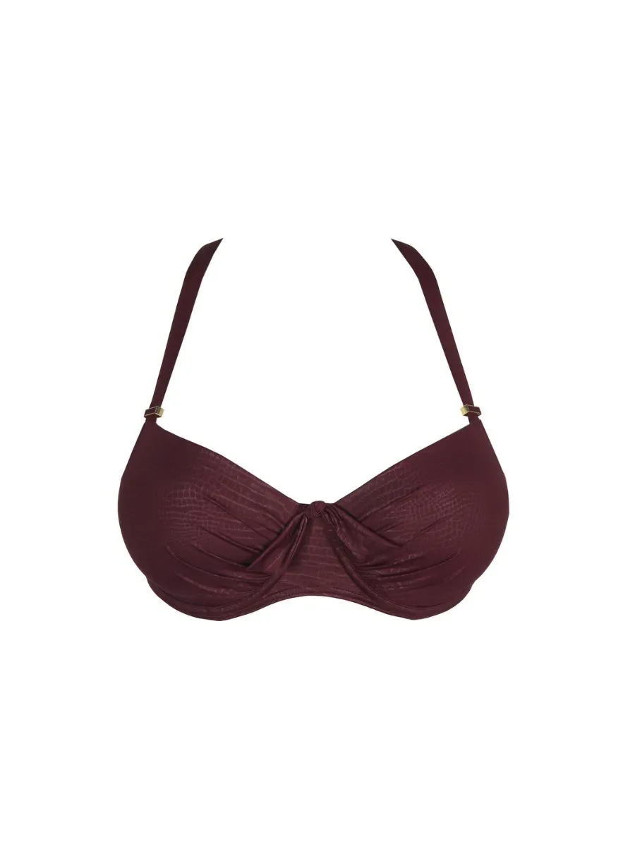 Dalyan Balcony Bikini Top - Wine