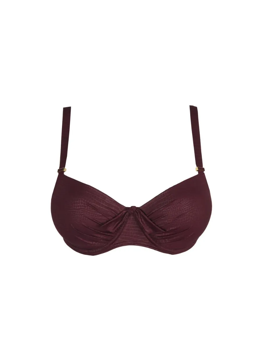 Dalyan Balcony Bikini Top - Wine