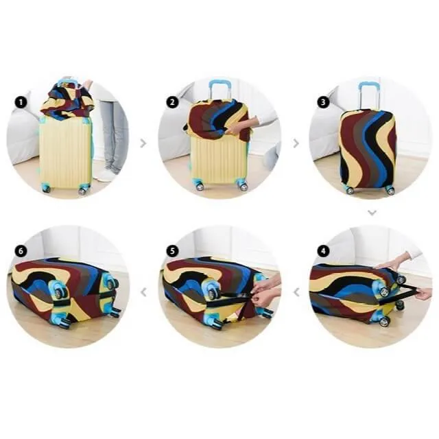 Dark Ripples | Basic Design | Luggage Suitcase Protective Cover