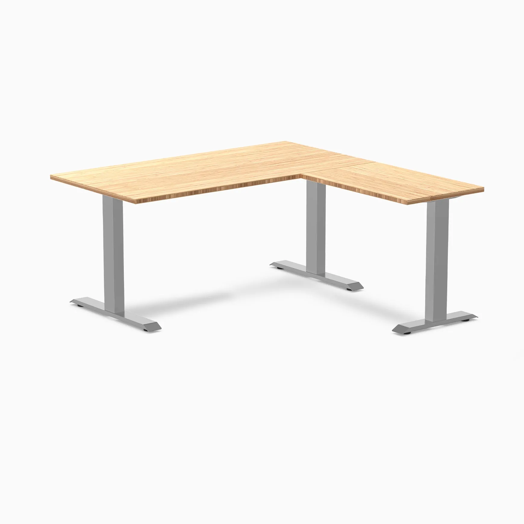 Desky Zero Bamboo L-Shape Office Desk