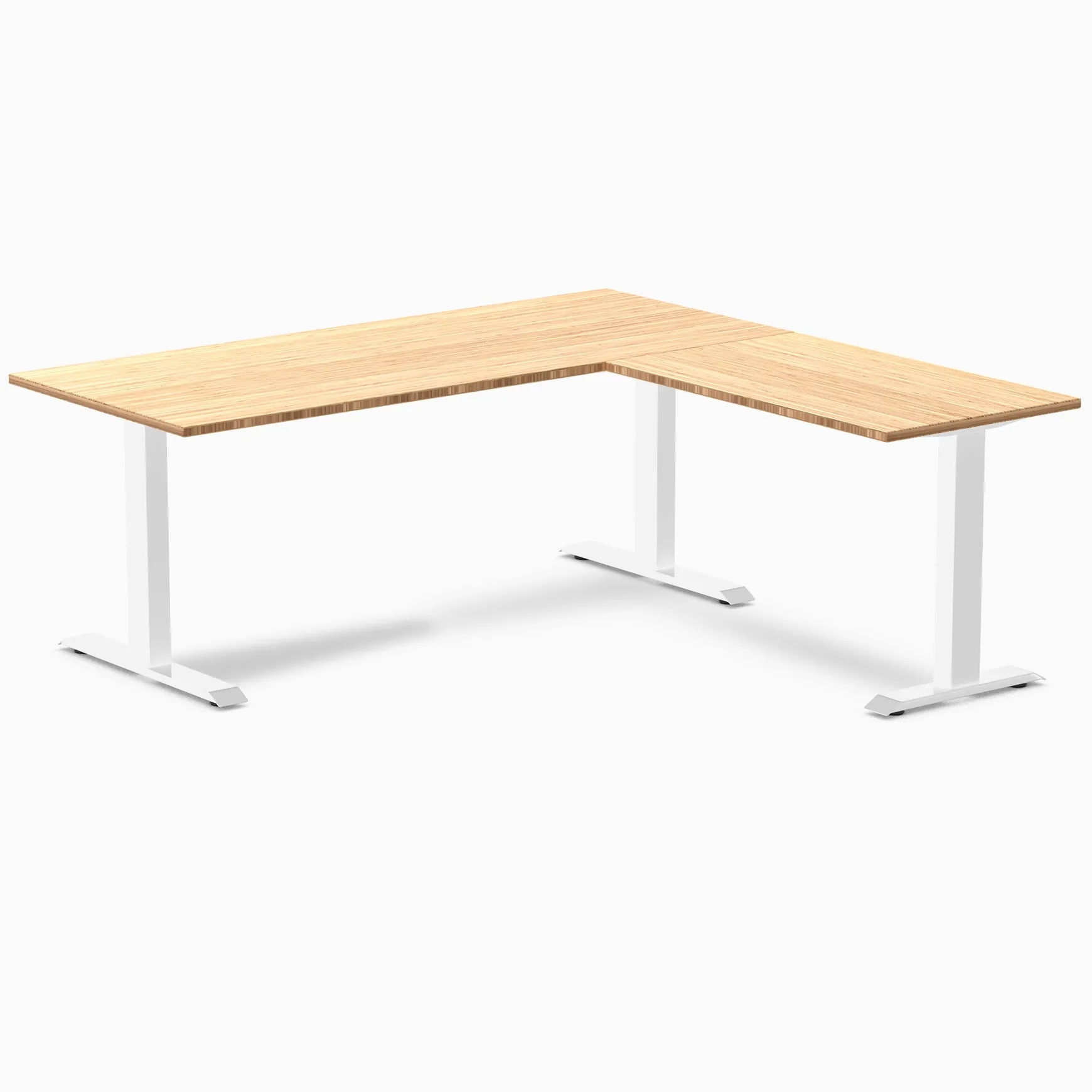 Desky Zero Bamboo L-Shape Office Desk