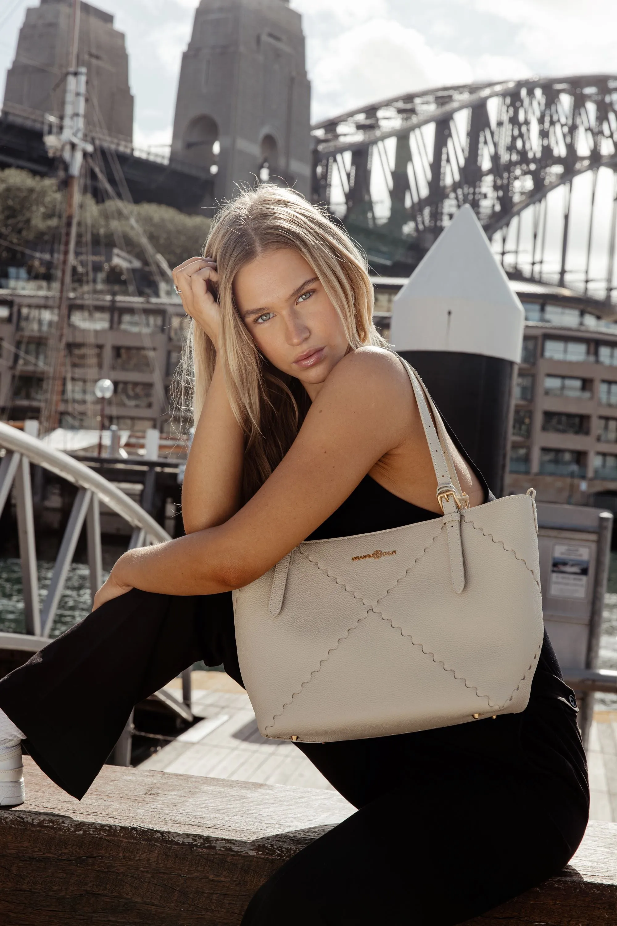 Dusk Mosaic Tote Bag - Cream
