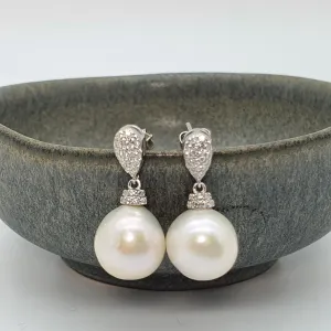 Edison Baroque Pearl luxurious Earrings, Sterling Silver