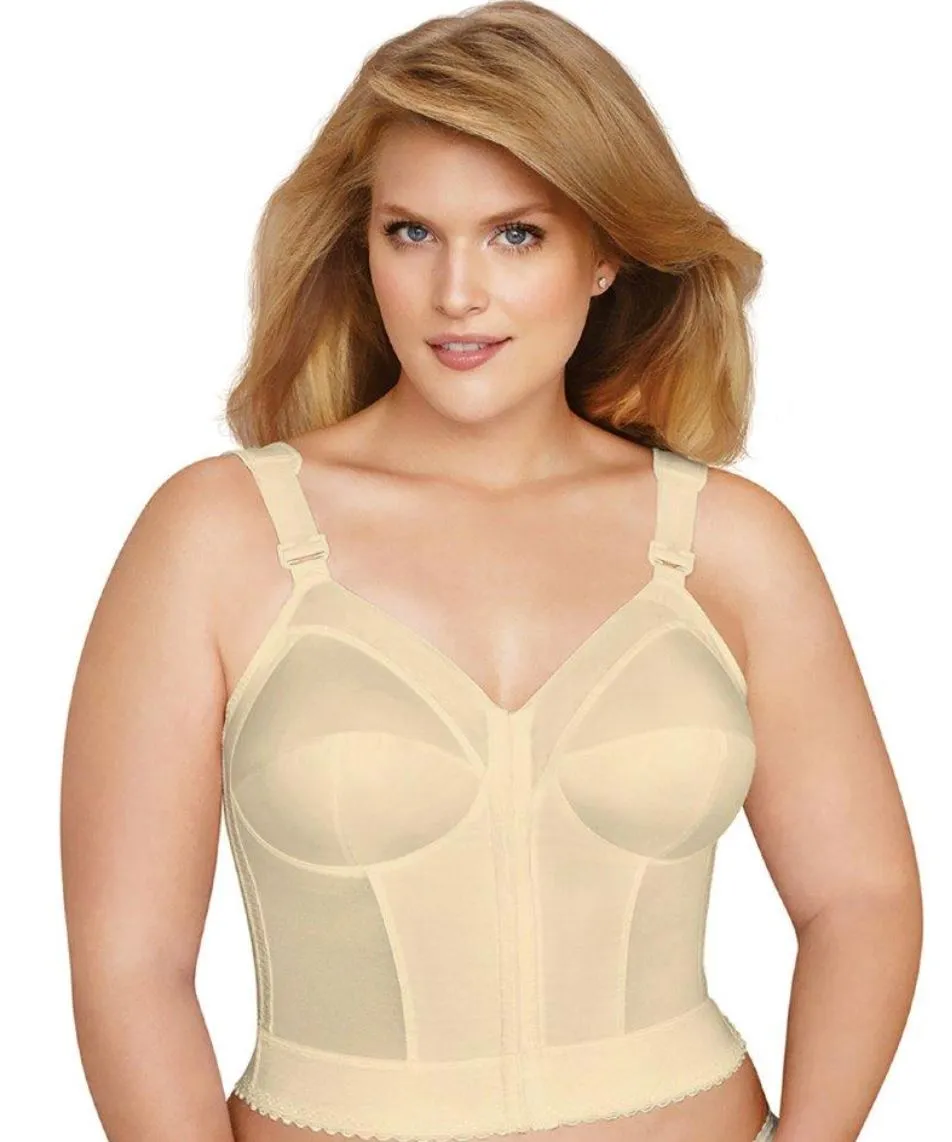 Exquisite Form Fully Front Close Longline Posture Wire-Free Bra - Beige