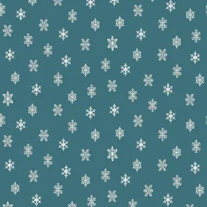 Fabric, Winter in Snowtown by Buttermilk Basin - Dark Blue Snowflakes (by the yard)