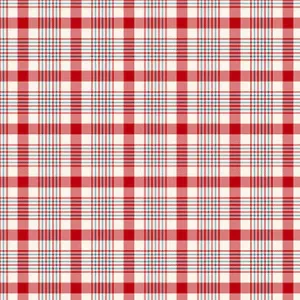 Fabric, Winter in Snowtown by Buttermilk Basin - Red Plaid (by the yard)