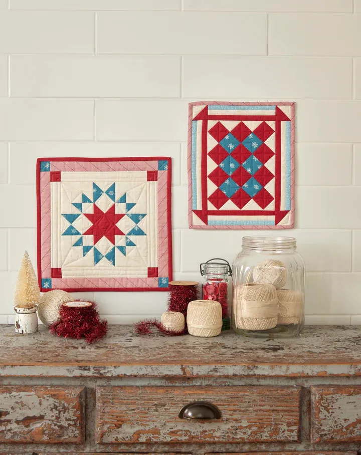 Fabric, Winter in Snowtown by Buttermilk Basin - Red Plaid (by the yard)