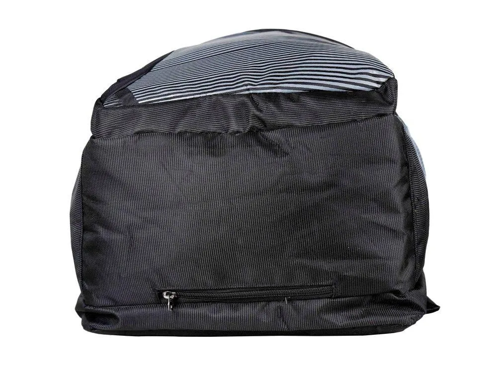 FabSeasons Black Printed Stripes Backpack Bag
