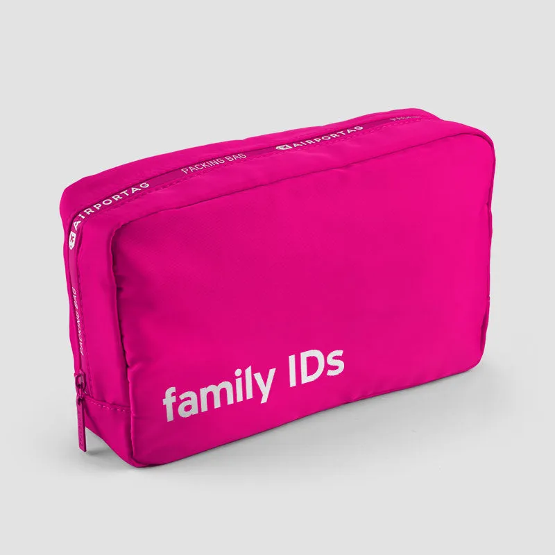 Family IDs - Packing Bag