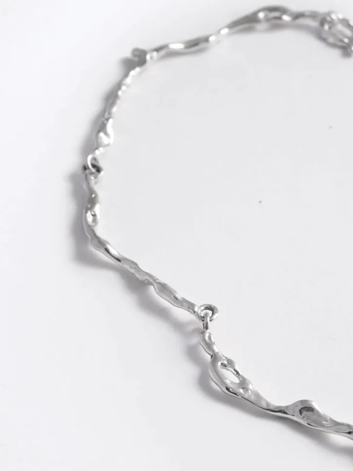 Faris Drip Collar, Sterling Silver