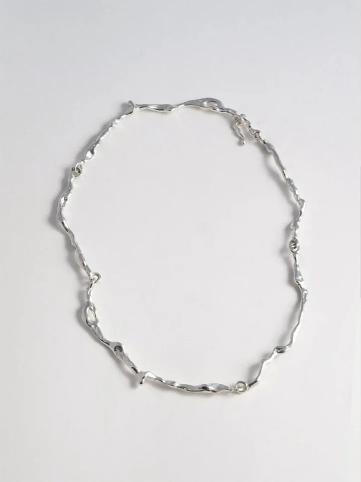 Faris Drip Collar, Sterling Silver