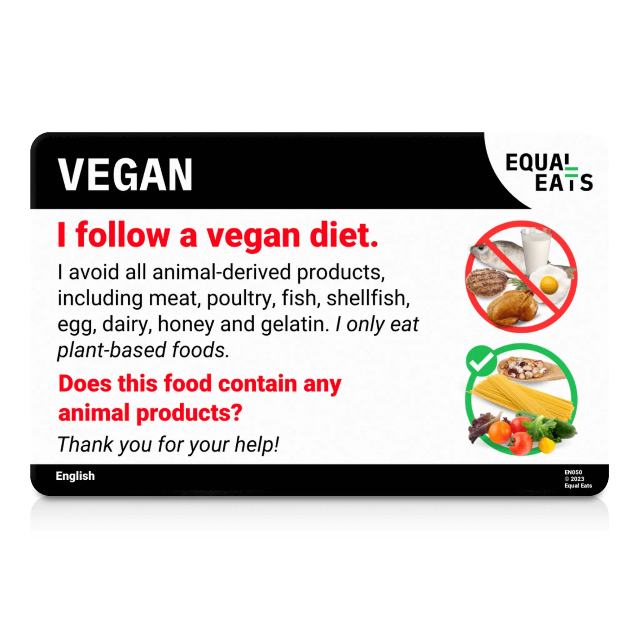 Finnish Vegan Card