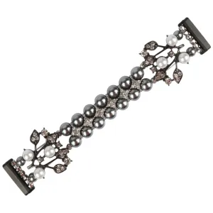 Fitbit Versa 3 rhinestone flower shaped orbs watch strap - Black