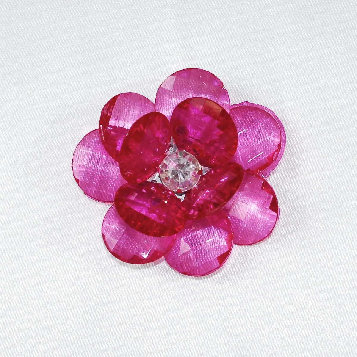 Flower Crystal Lotus, Round Edge, 1-3/4-inch, 6-Piece