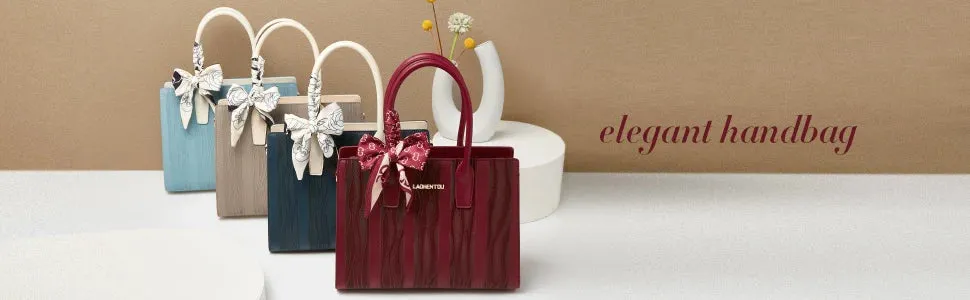 FOXER Chic Women's Silk Scarf Handbag Split Leather Crossbody Shoulder Bag