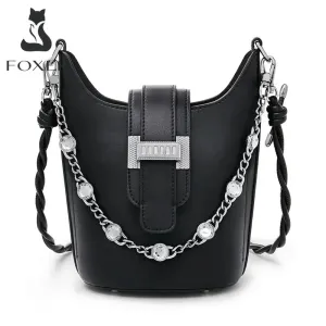 FOXER Women's Diamond Crossbody Shoulder Bags Split Leather Handbag