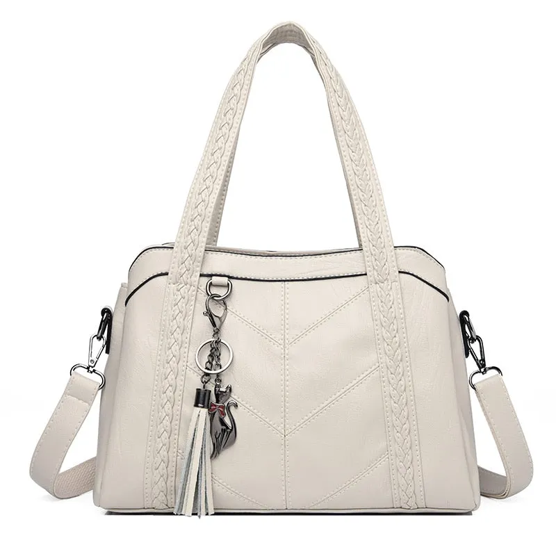 Genuine Brand Soft Leather Women Messenger Bags Female Shoulder Crossbody Hand Bags for Women 2022 High Quality Ladies Handbags