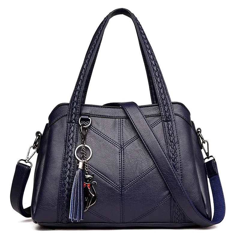 Genuine Brand Soft Leather Women Messenger Bags Female Shoulder Crossbody Hand Bags for Women 2022 High Quality Ladies Handbags