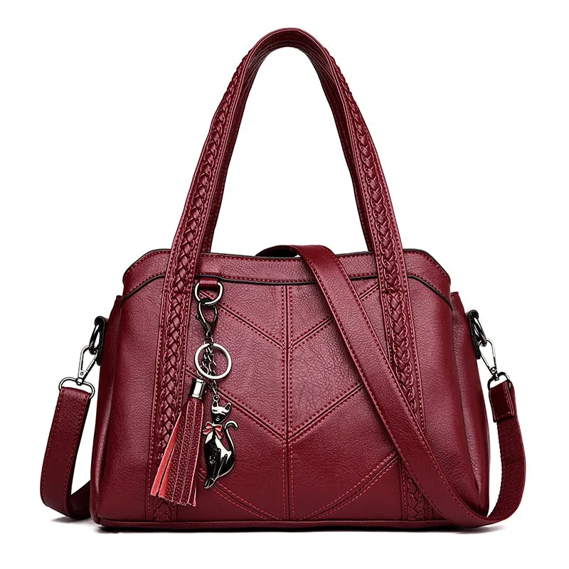 Genuine Brand Soft Leather Women Messenger Bags Female Shoulder Crossbody Hand Bags for Women 2022 High Quality Ladies Handbags