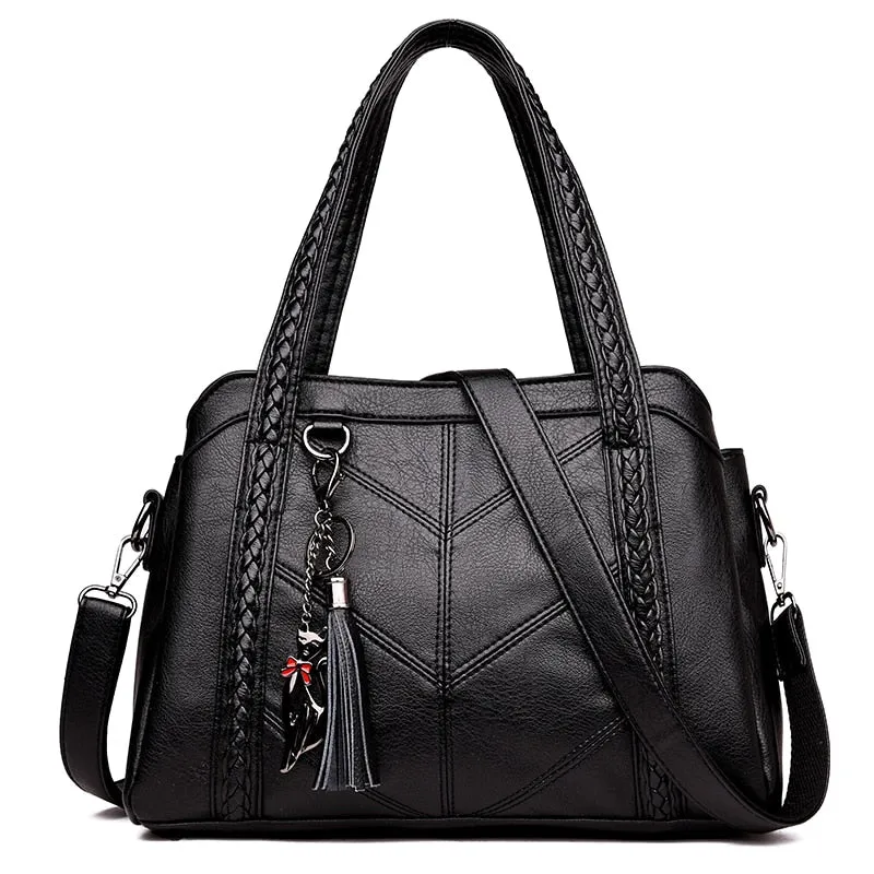 Genuine Brand Soft Leather Women Messenger Bags Female Shoulder Crossbody Hand Bags for Women 2022 High Quality Ladies Handbags