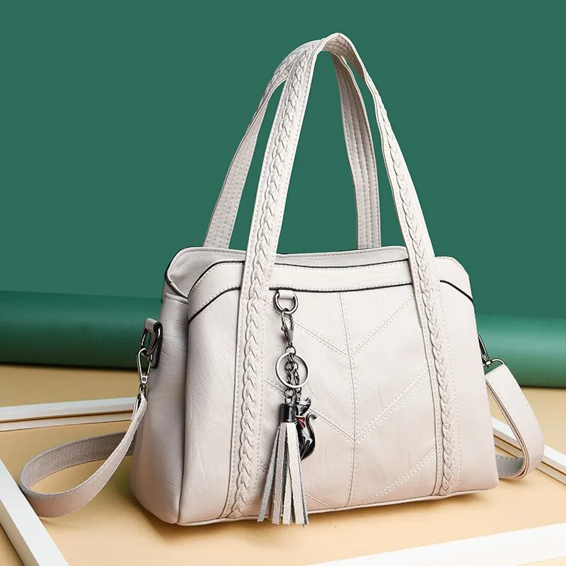 Genuine Brand Soft Leather Women Messenger Bags Female Shoulder Crossbody Hand Bags for Women 2022 High Quality Ladies Handbags