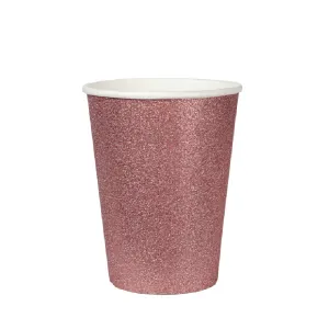 Glitter Cups Rose Gold (10 Pack)