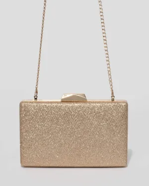 Gold Julia Hardcase Clutch Bag