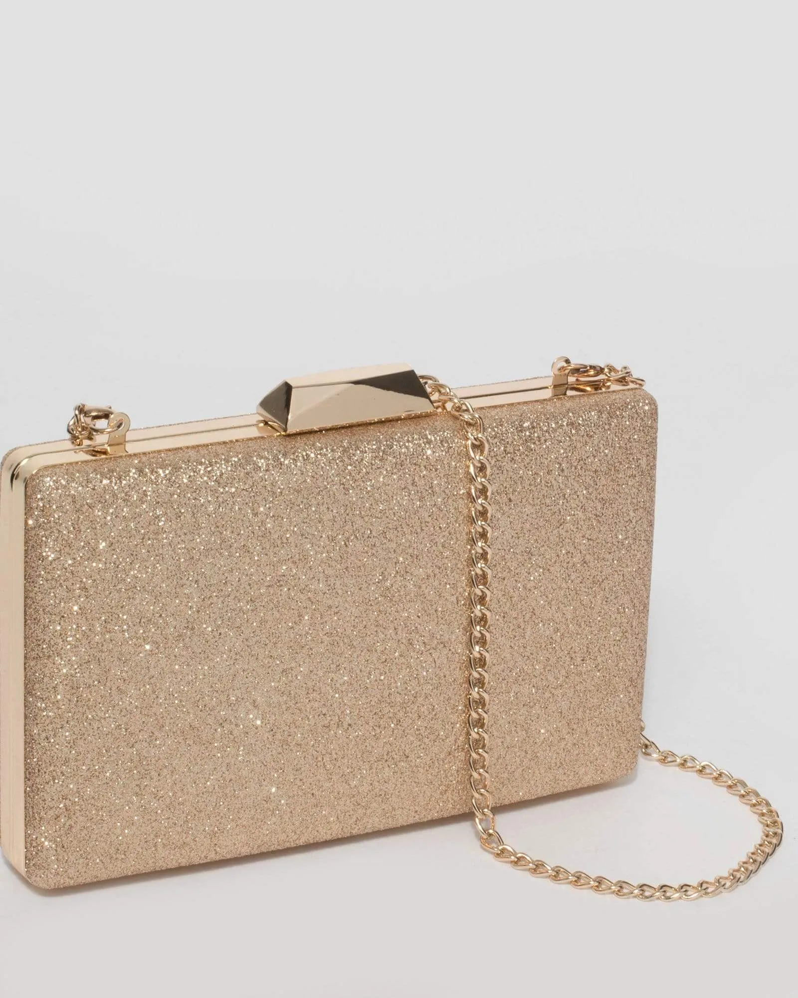 Gold Julia Hardcase Clutch Bag