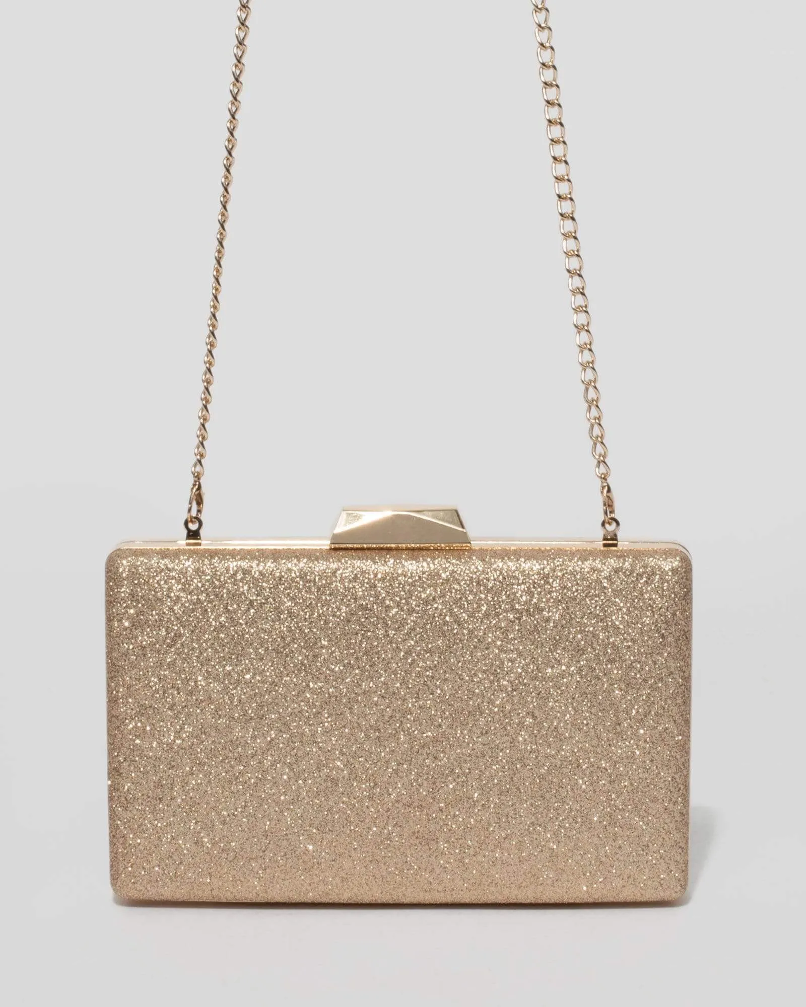 Gold Julia Hardcase Clutch Bag