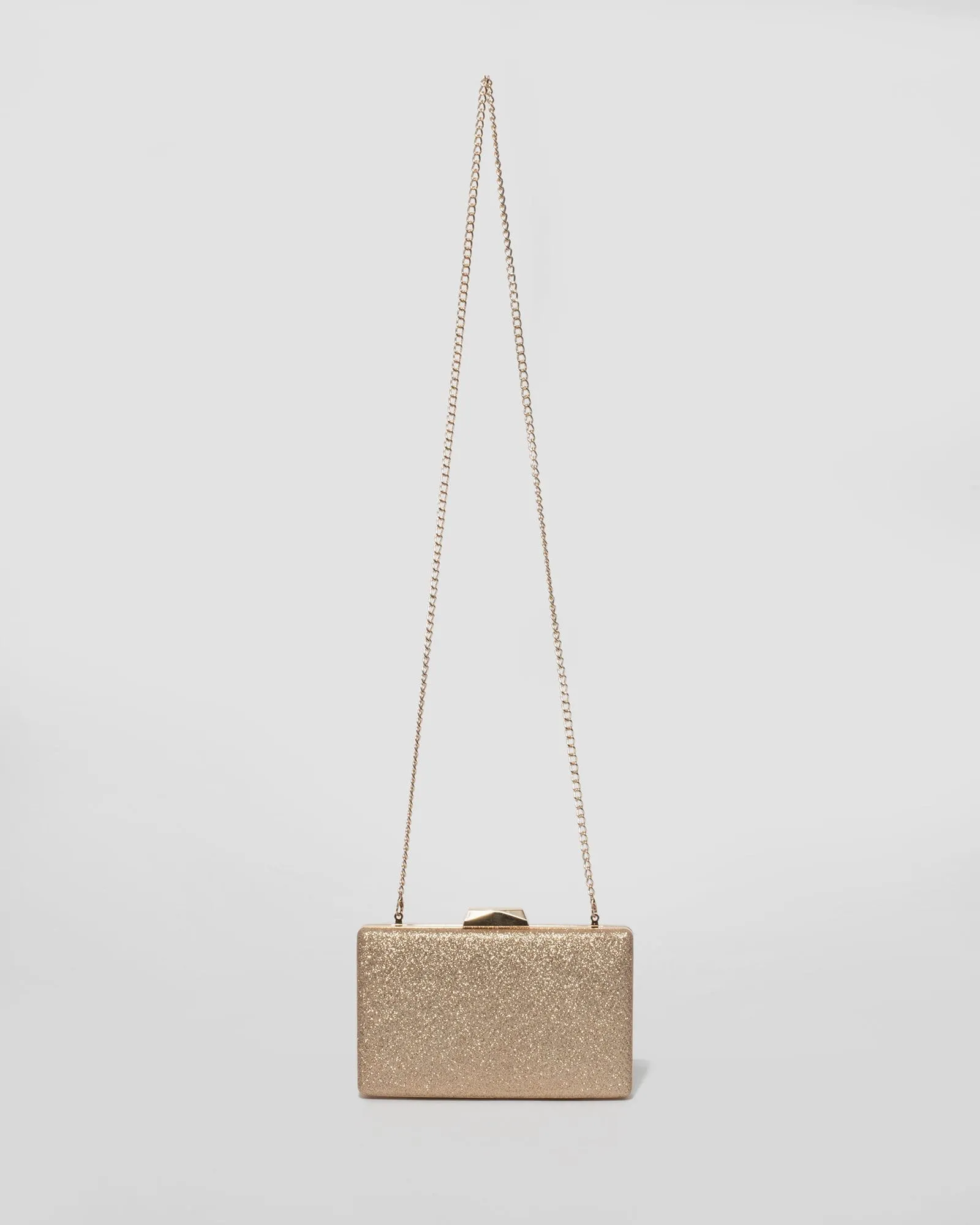 Gold Julia Hardcase Clutch Bag