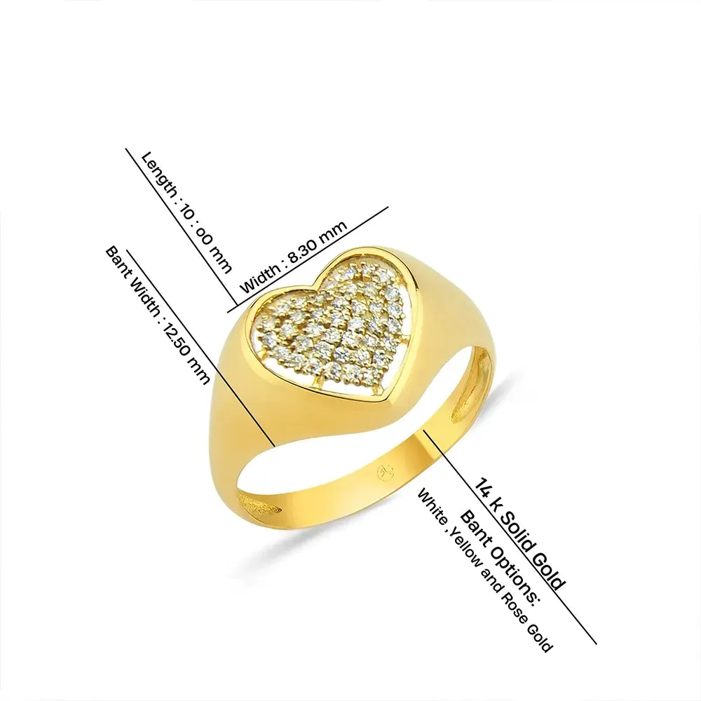 Heart-Shaped Diamond Ring
