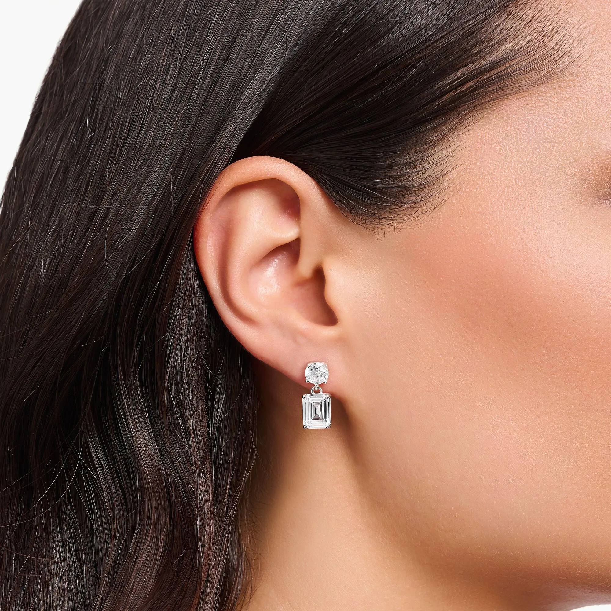 Heritage Glam Earrings with white zirconia stones