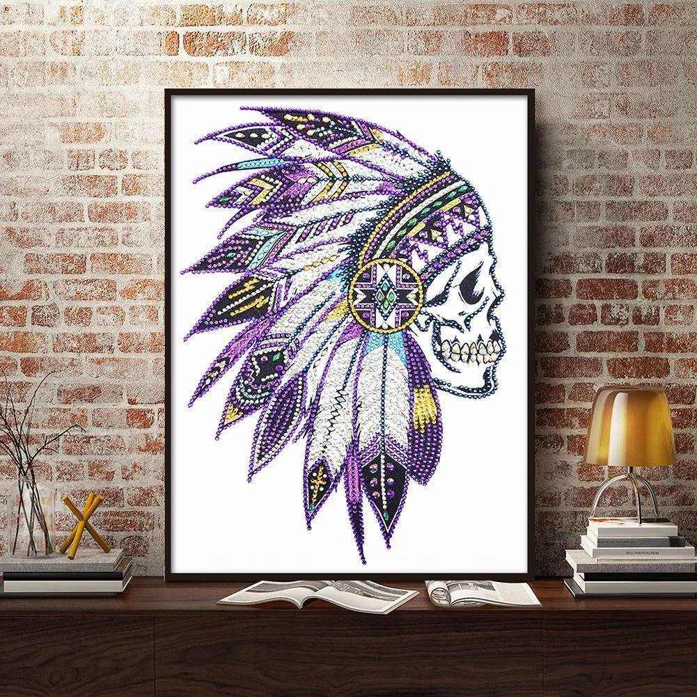Indian Skull 5D DIY Special Shaped Diamond Painting