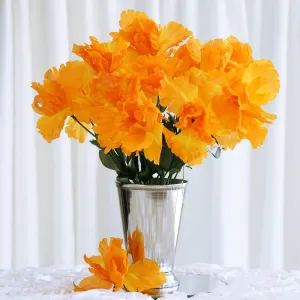 Iris Bush Artificial Silk Flowers - Orange