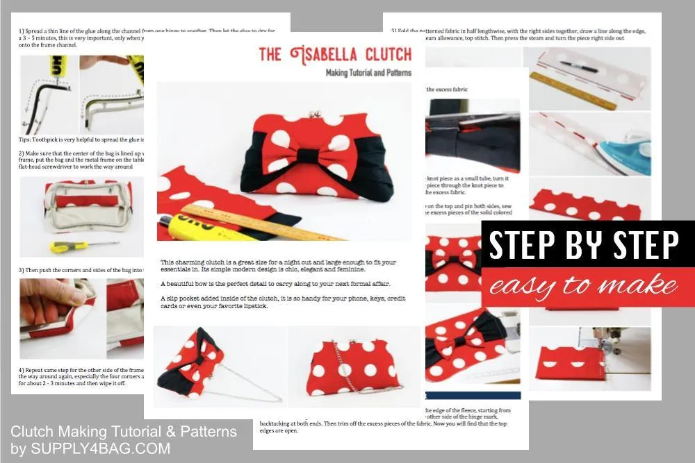 Isabella Clutch Making Tutorial and Patterns
