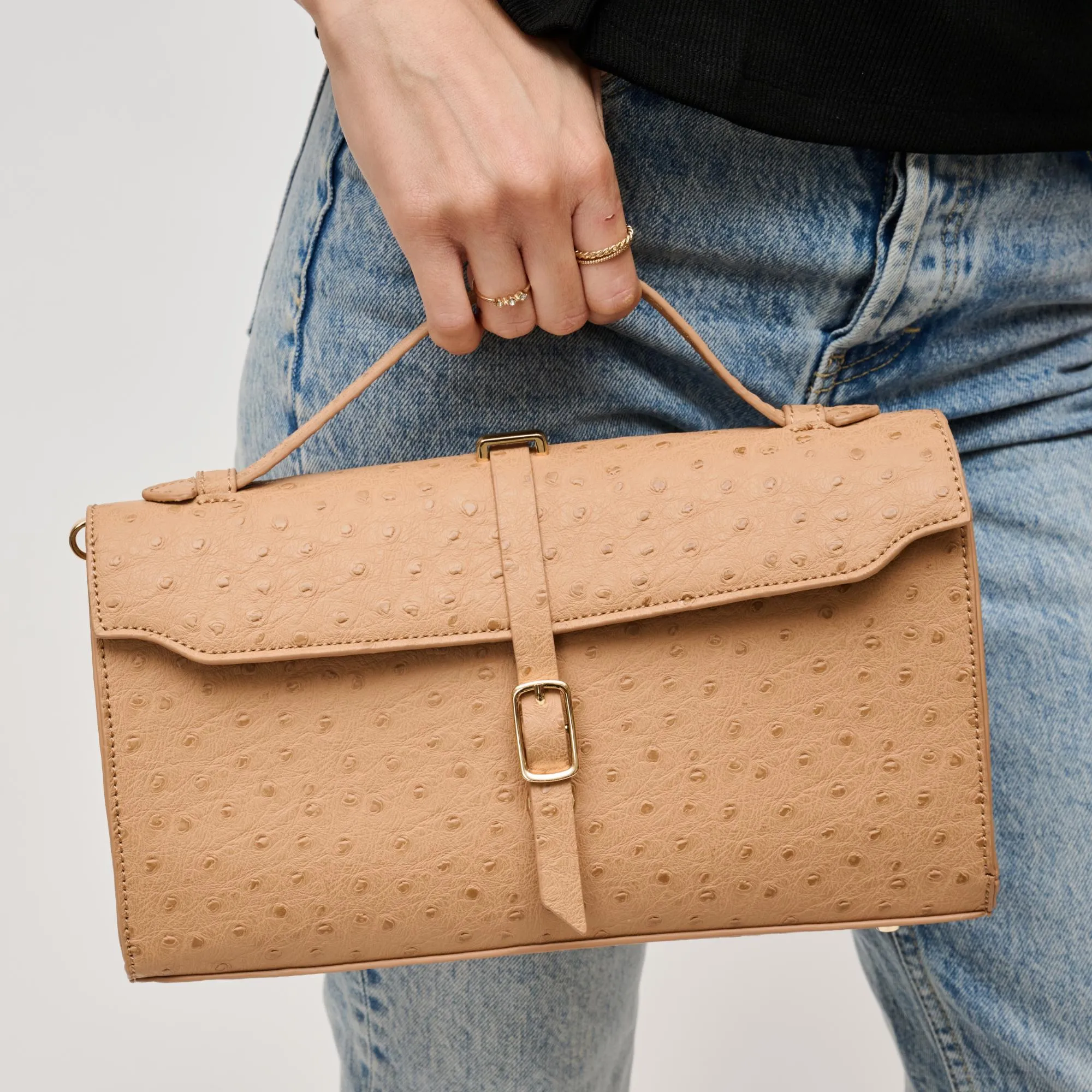 Juliet Ostrich Crossbody