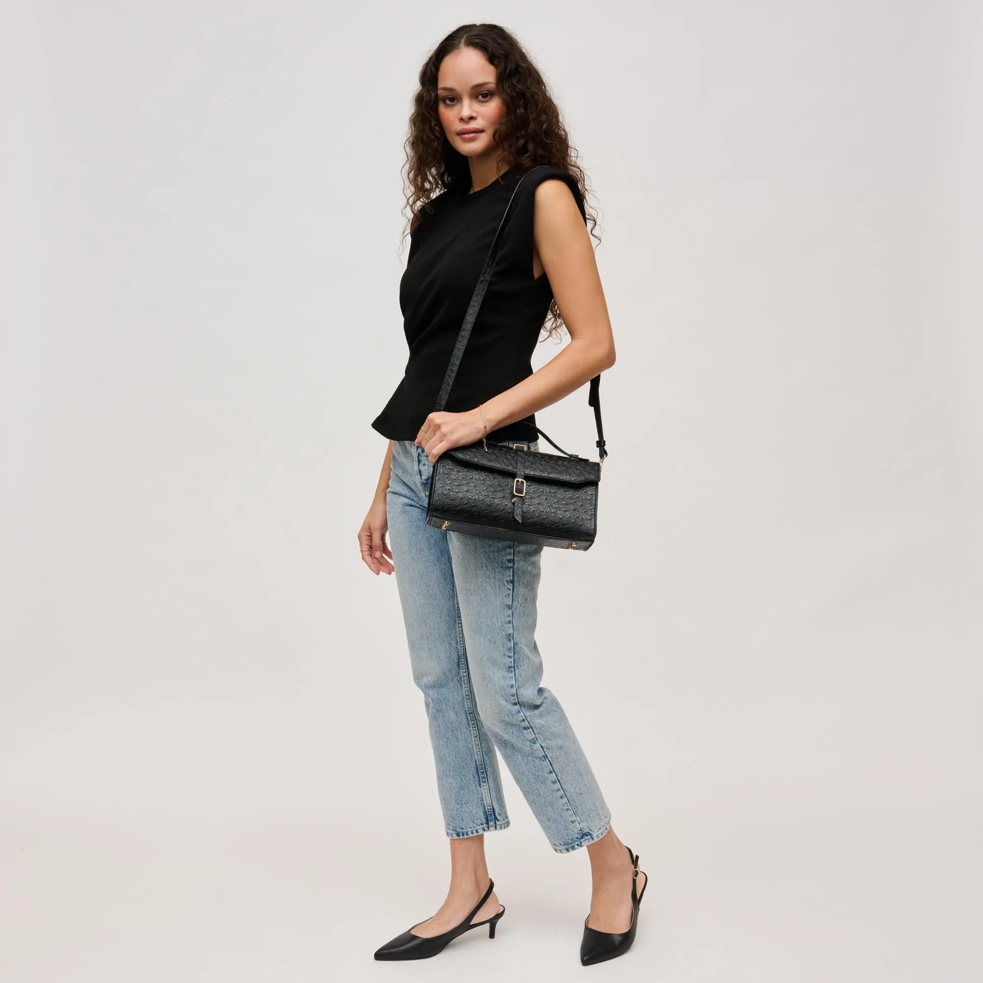 Juliet Ostrich Crossbody