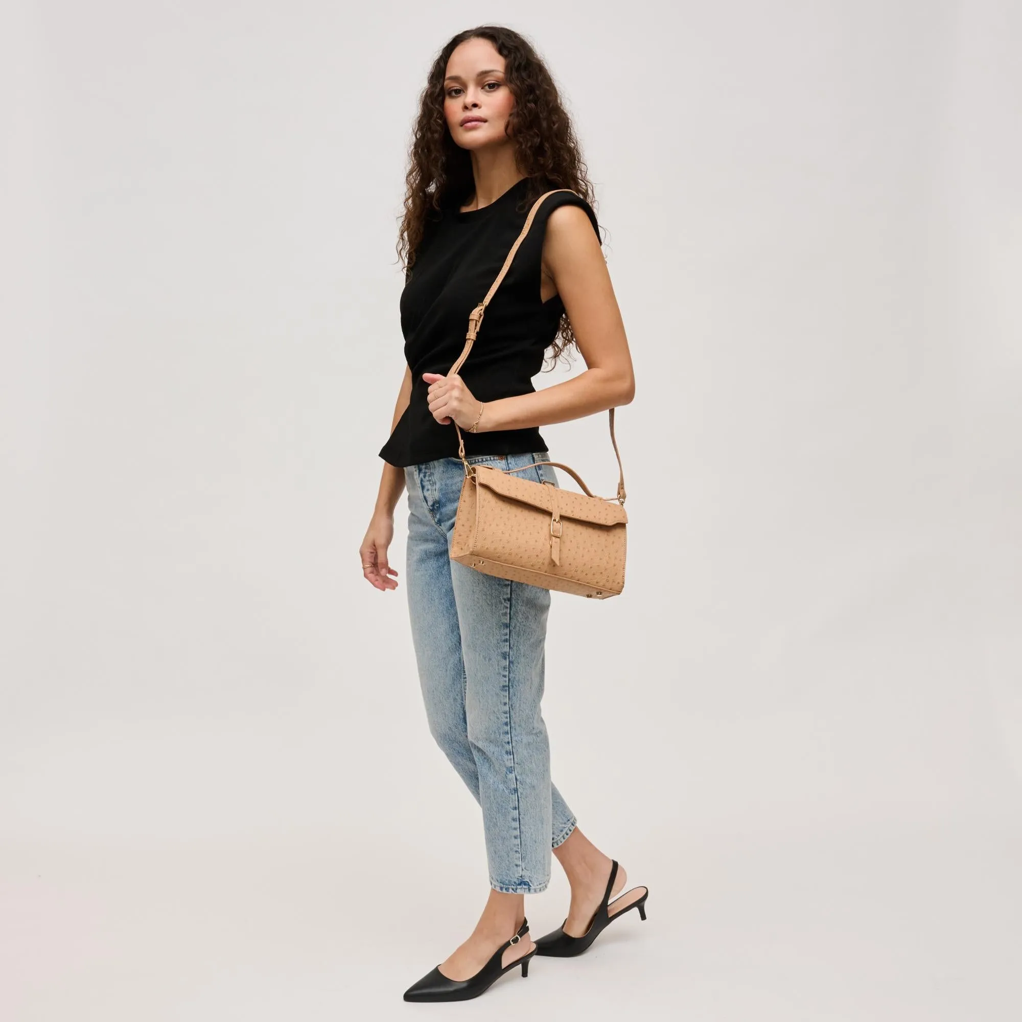 Juliet Ostrich Crossbody