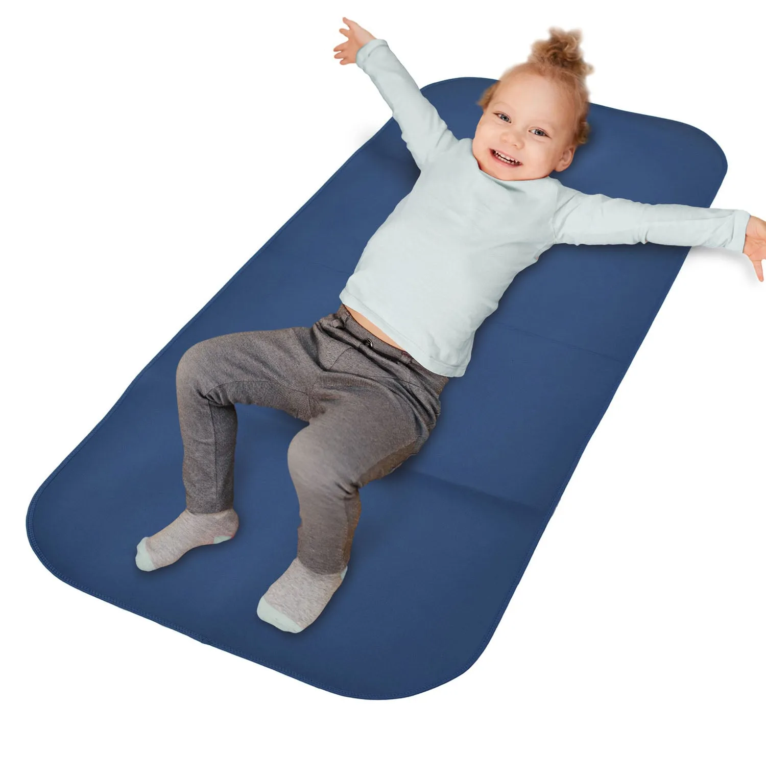 Junior Changing Mat and Waterproof Bag Set - Steel Blue/Black (UK VAT Exempt)