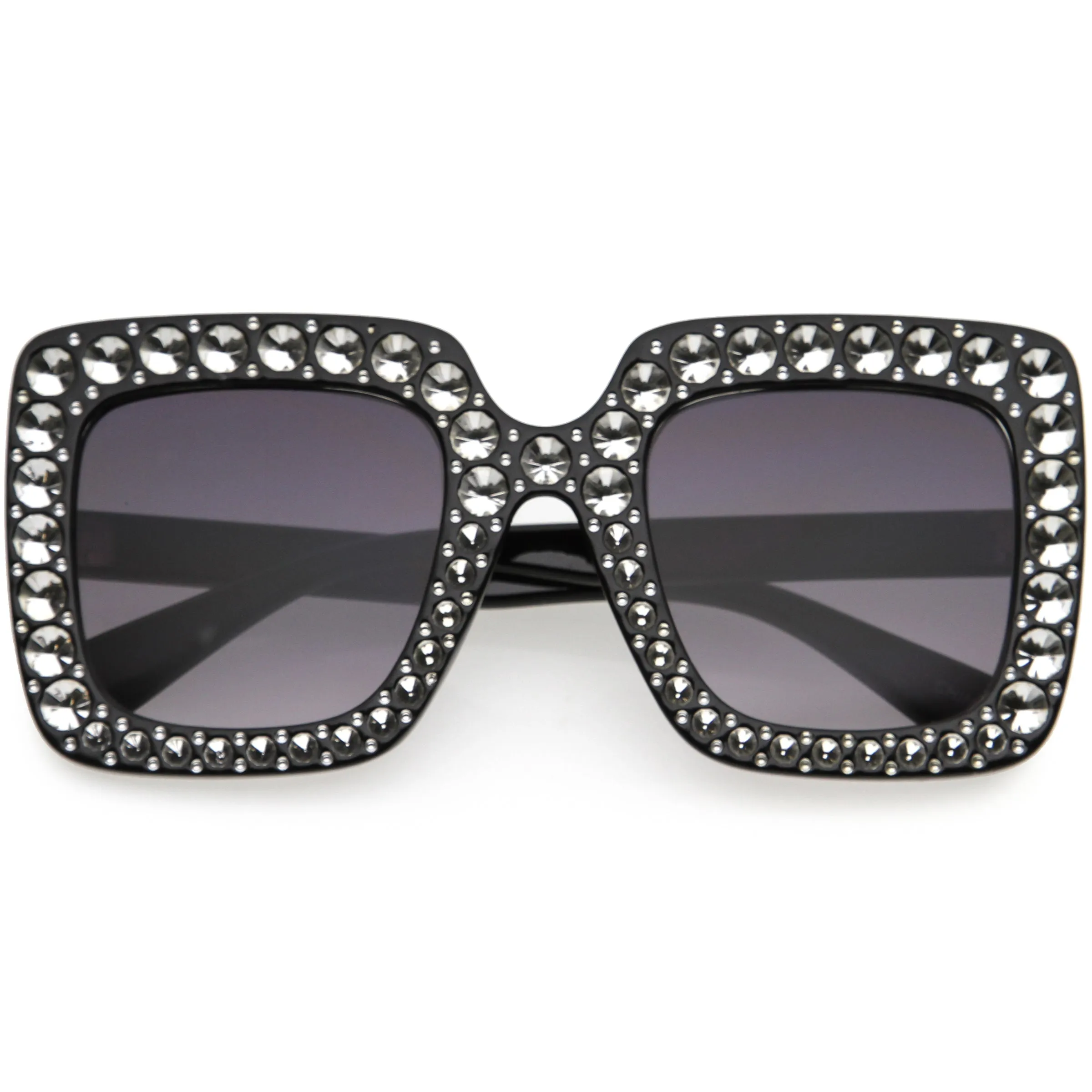 Kids Oversize Glamorous Faux Rhinestone Square Sunglasses D228
