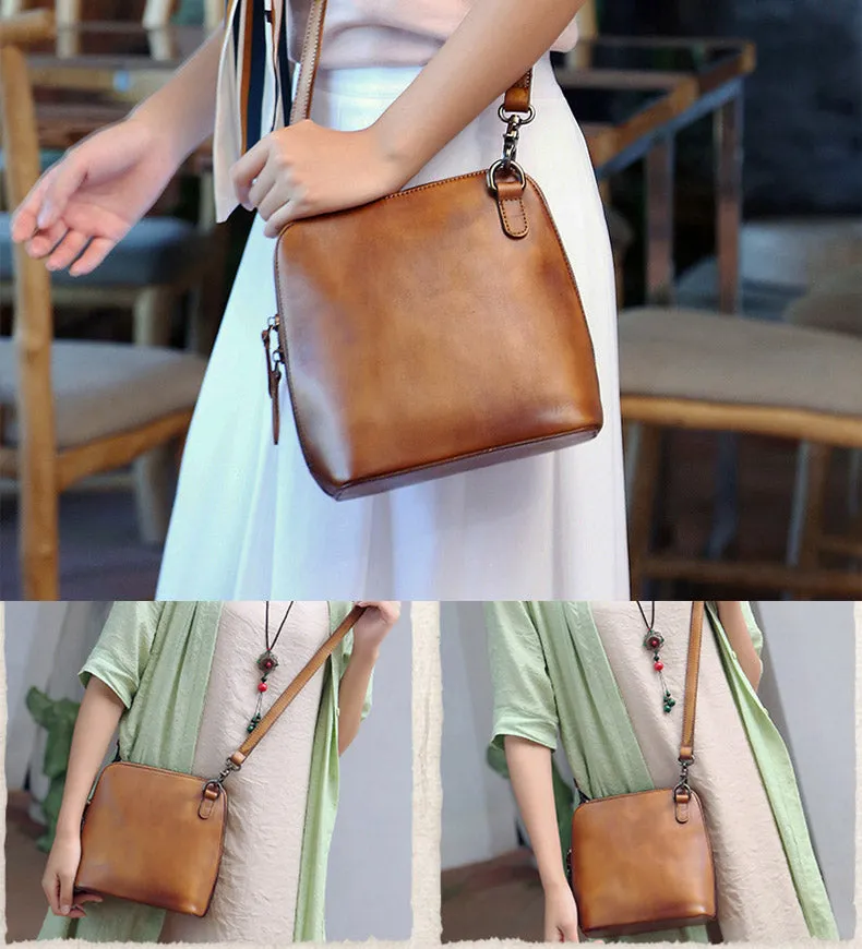 Ladies Leather Crossbody Bags Small Crossbody Purse Shoulder Bags for Women
