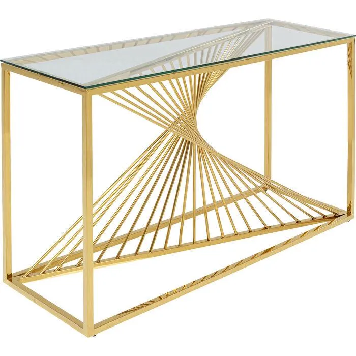 Laser Clear Glass Console