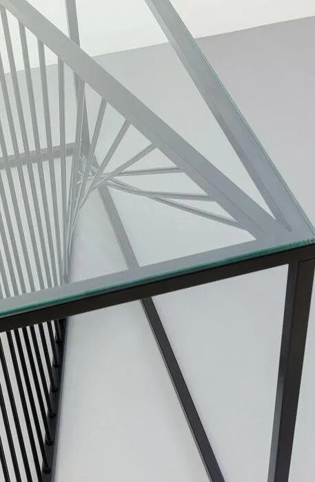 Laser Clear Glass Console