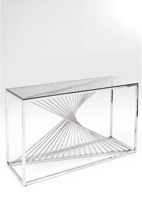 Laser Clear Glass Console
