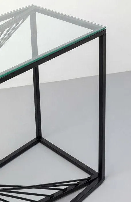 Laser Clear Glass Console