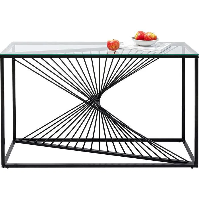 Laser Clear Glass Console